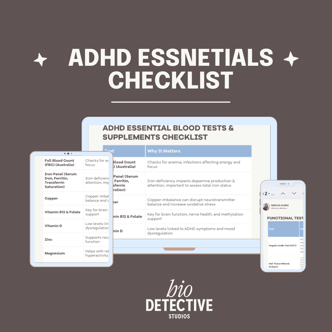 ADHD TESTING/SUPPLEMENT GUIDE