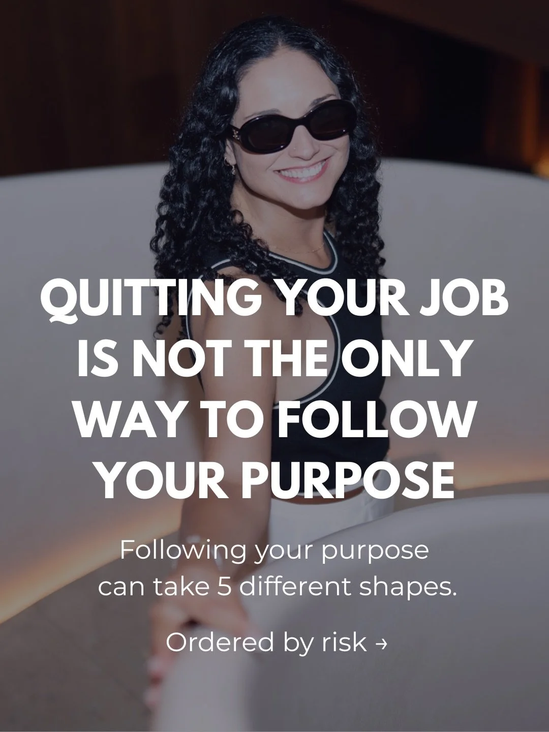 Many women think finding their purpose means quitting their job tomorrow and burning everything down.

Not necessarily.

Alignment can be bold.
Or it can be gradual.
Both are valid.

The real question is not:
&ldquo;Should I risk everything?&rdquo;

