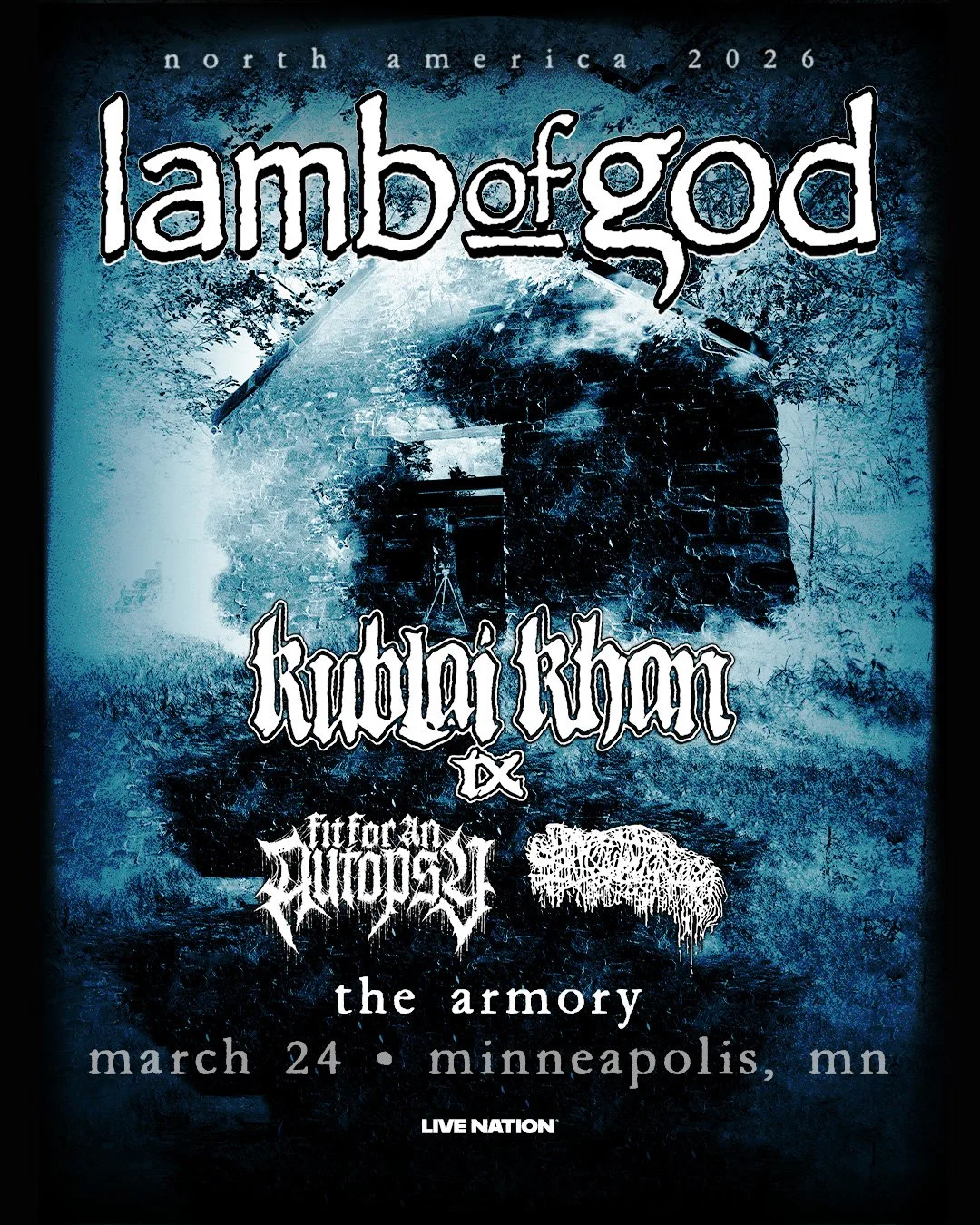 Lamb Of God At Armory 3/24!