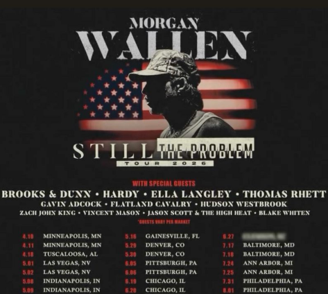 Morgan Wallen Set to Kick Off Massive Stadium Tour in Minneapolis at US BANK stadium April 10 and April 11 2026