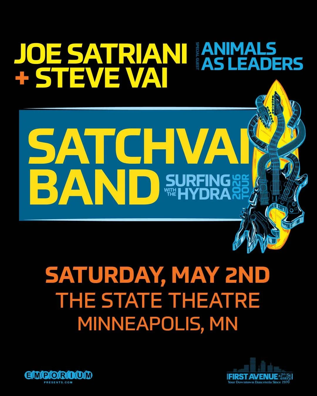 Satriani And Vai Heading To State Theater 5/2!