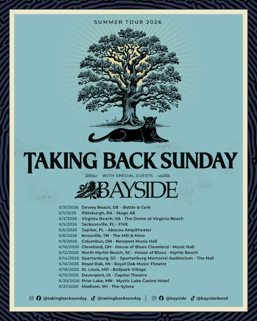 Taking Back Sunday Coming To Mystic Lake Casino on 6/20