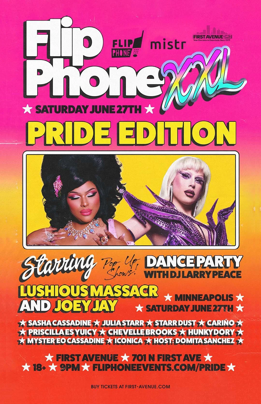 Flip Phone XXL Pride Edition At First Ave 6/27!