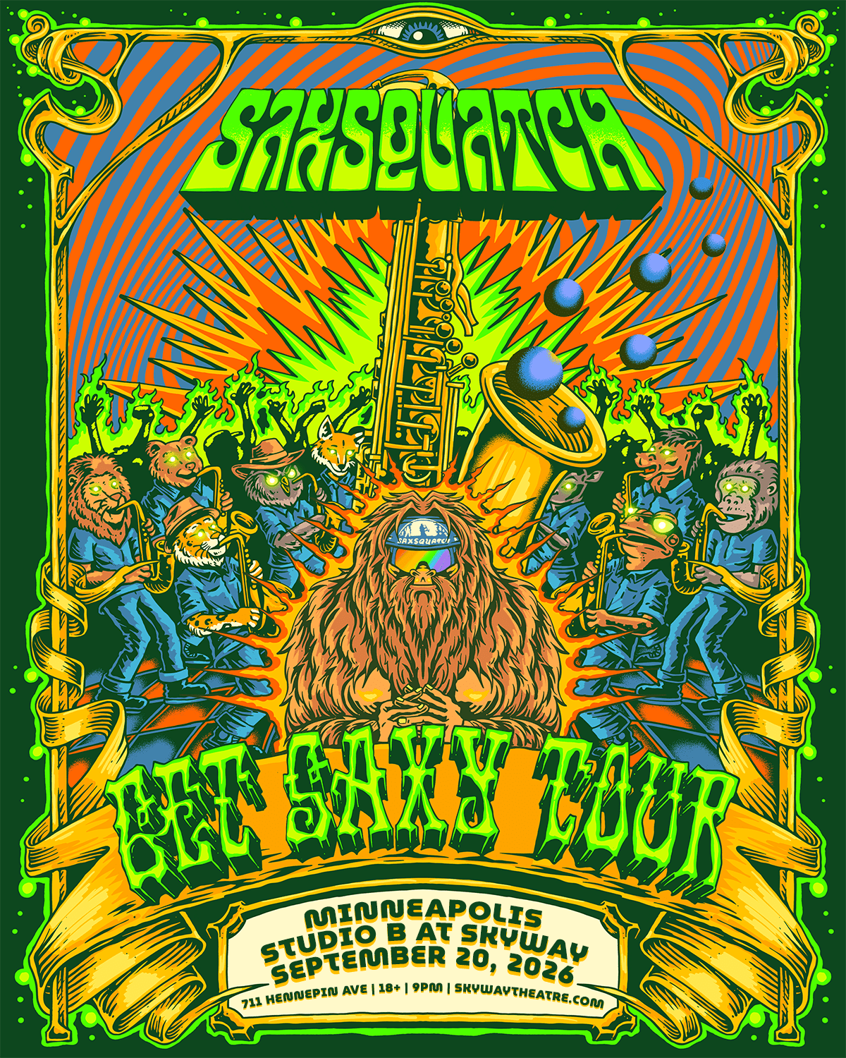 Saxsquatch Coming To Skyway Studio B 9/20!