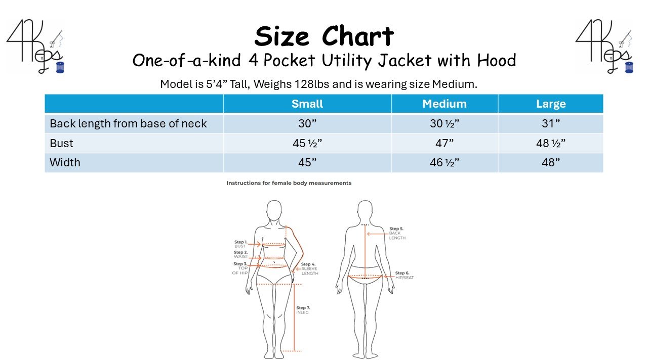 Size Chart One-of-a-kind 4 Pocket Utility Jacket with Hood.jpg