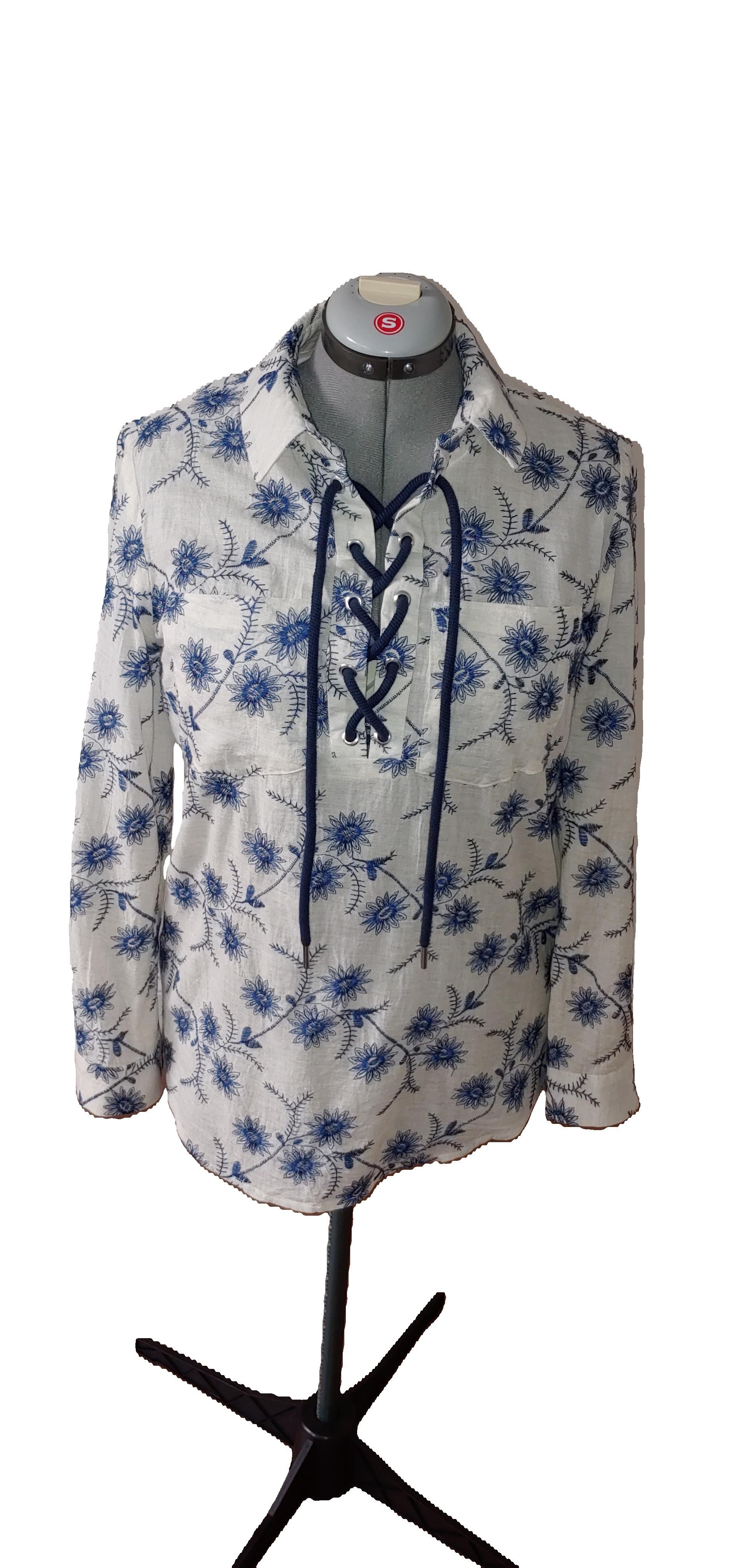 Ivory with Navy Blue Embroidery on Chambray Front - 2024.jpeg