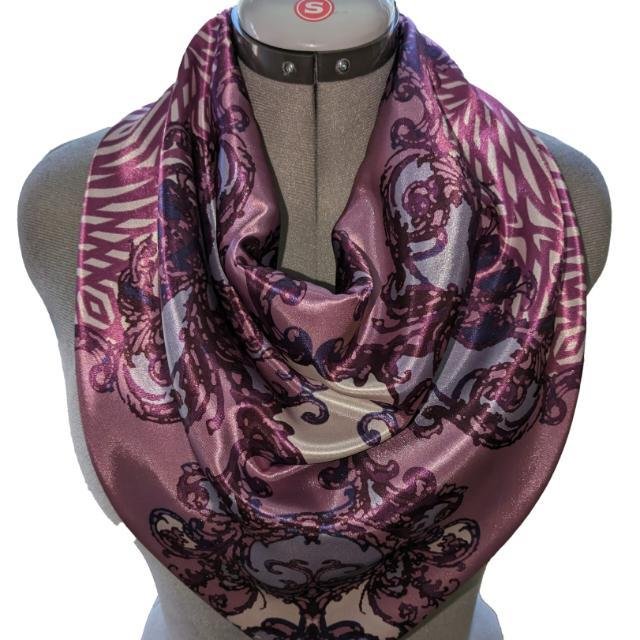 Blurple (Periwinkle, Lavender & Purple) "Bond" Square Scarf 34" x 34"