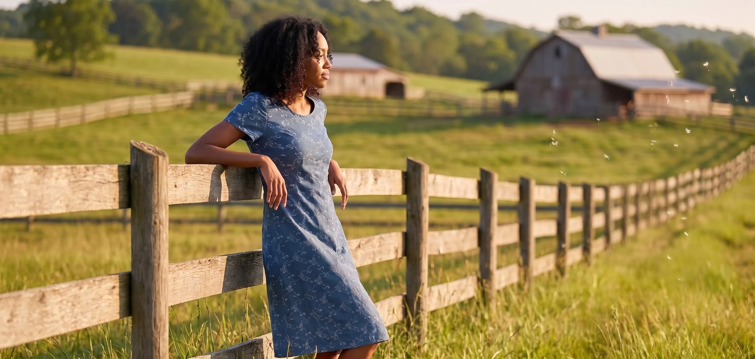 VFEAL Dress Pickwish Model Leaning on the Fence.jpg