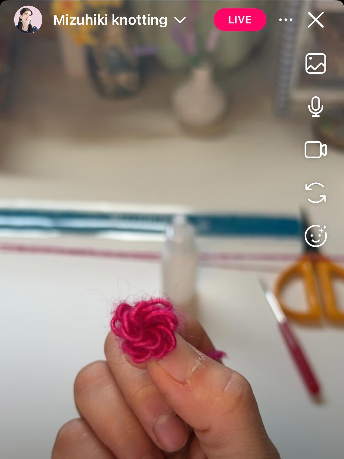 I had an Instagram Live this morning where I shared a new style of #mizuhiki and demonstrated a few different knots. 

Thank you so much to everyone who tuned in! 💛

I&rsquo;m dreaming of building a Mizuhiki community &mdash; a space to learn, conne