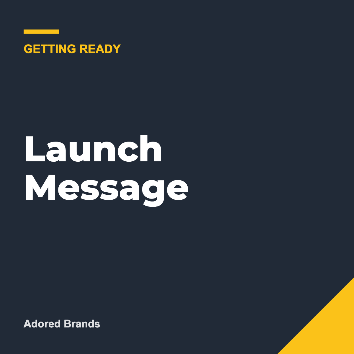 The Launch Message