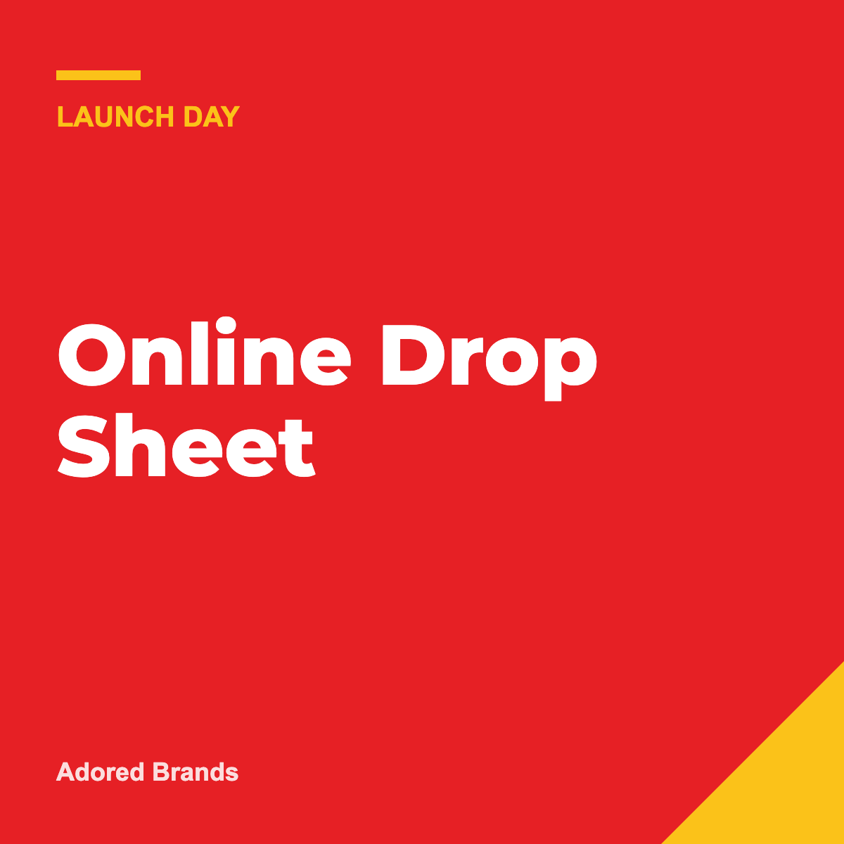 Online Drop Sheet