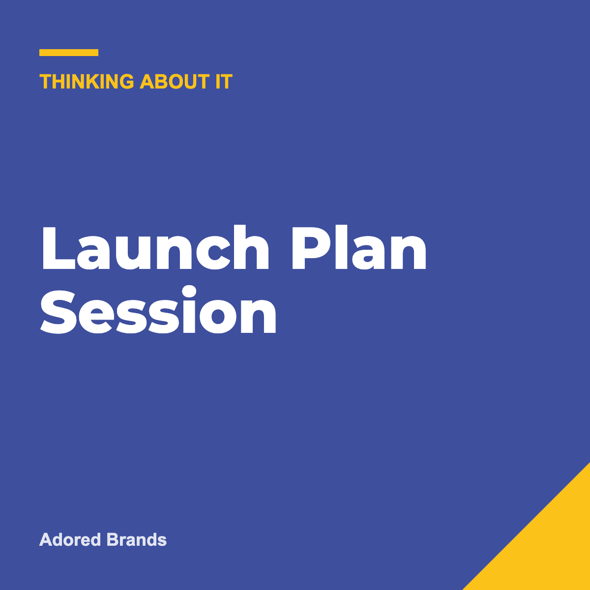 Launch Plan Session