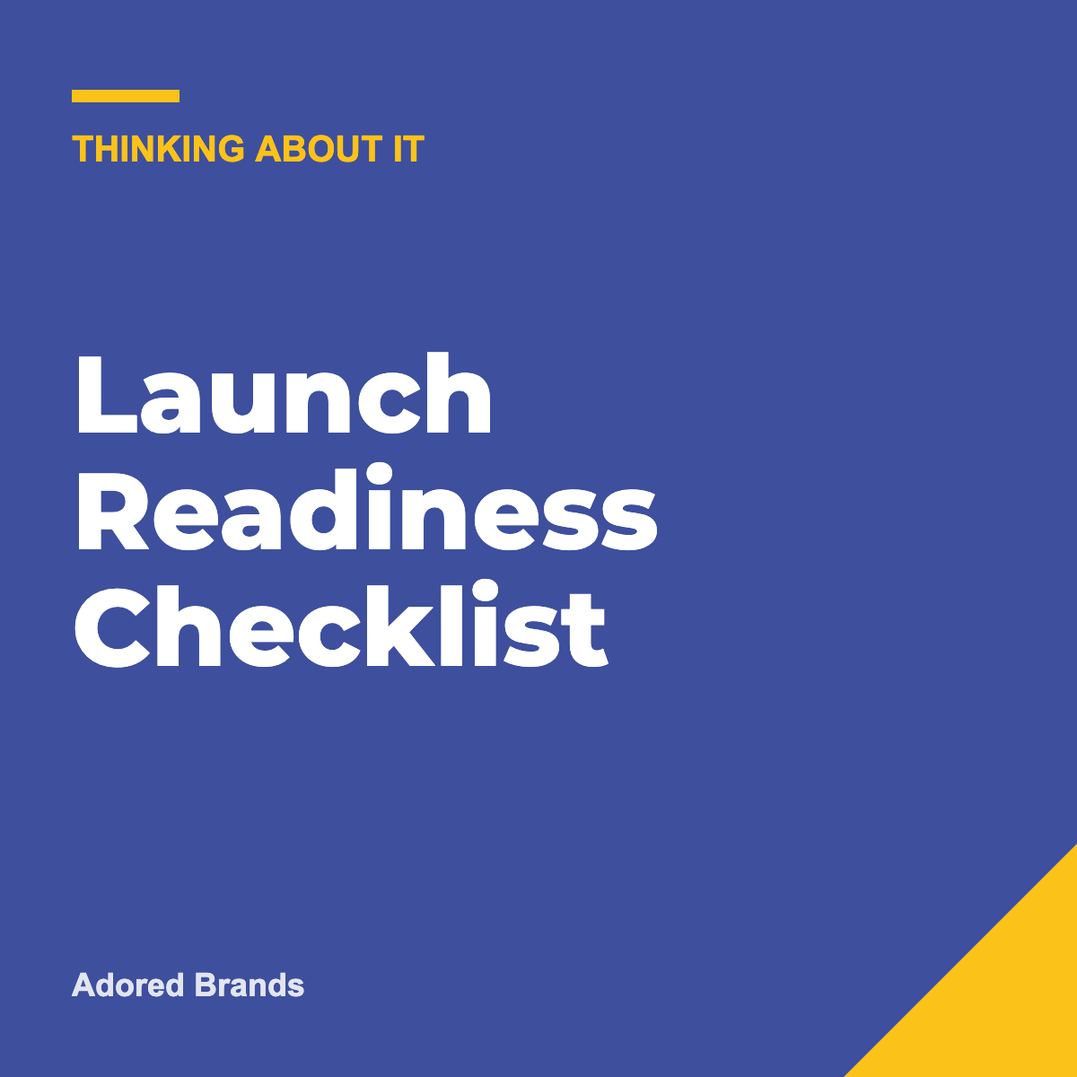 Launch Readiness Checklist