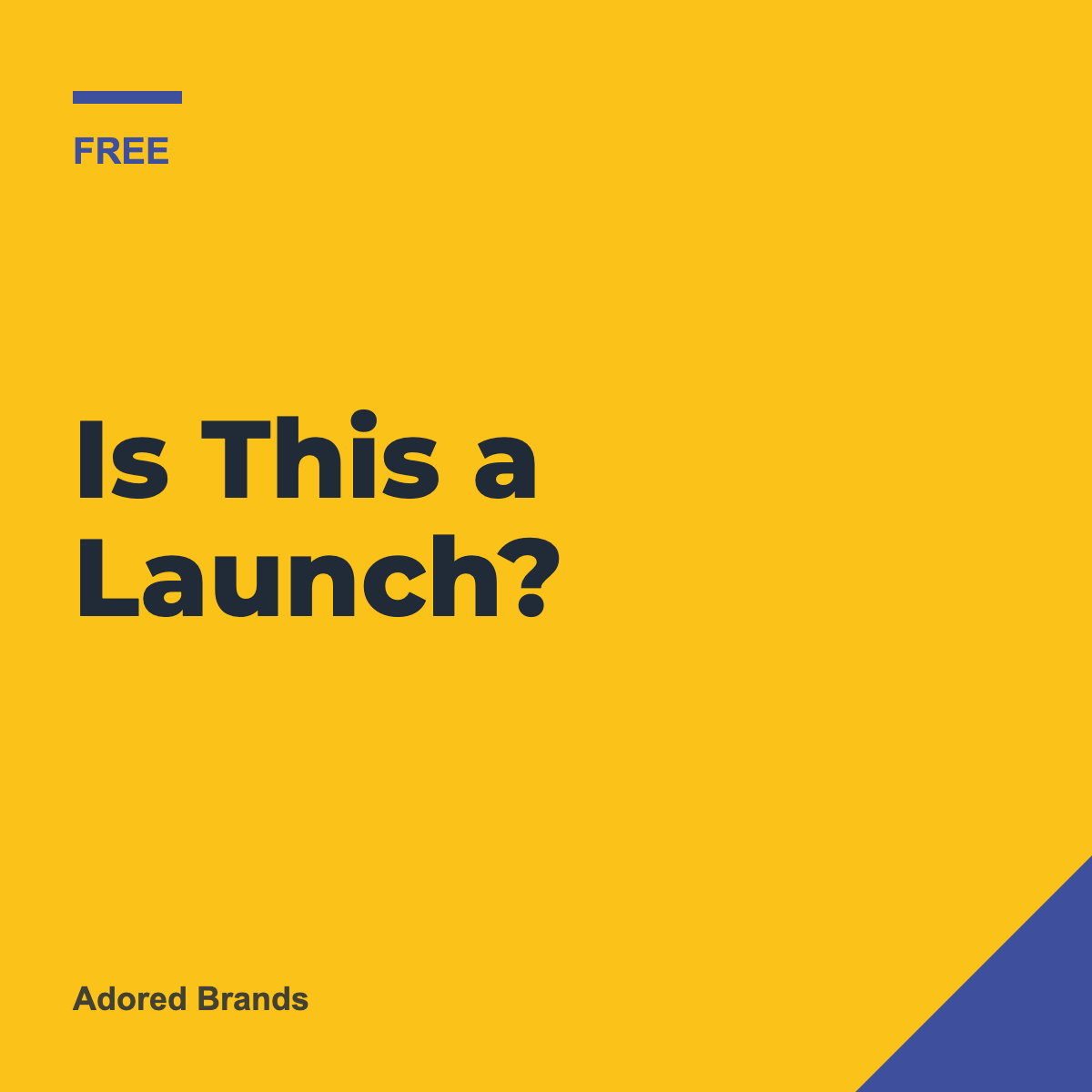Is This a Launch? (free checklist)