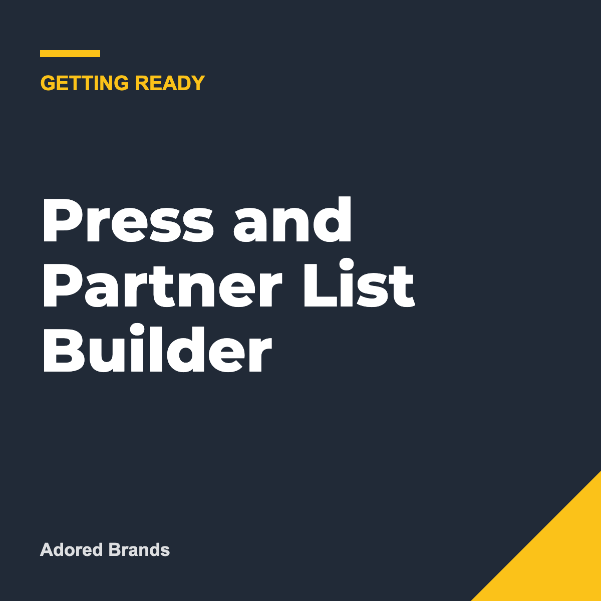Press and Partner List Builder