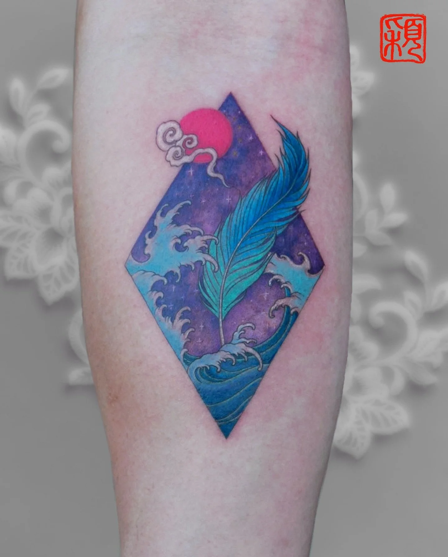 A quiet moment between waves and sky.
Soft movement, clean lines, and a touch of color that feels calm but alive.

Designed to sit naturally with the body &mdash; simple, but intentional.

If you&rsquo;re drawn to pieces like this, feel free to reach