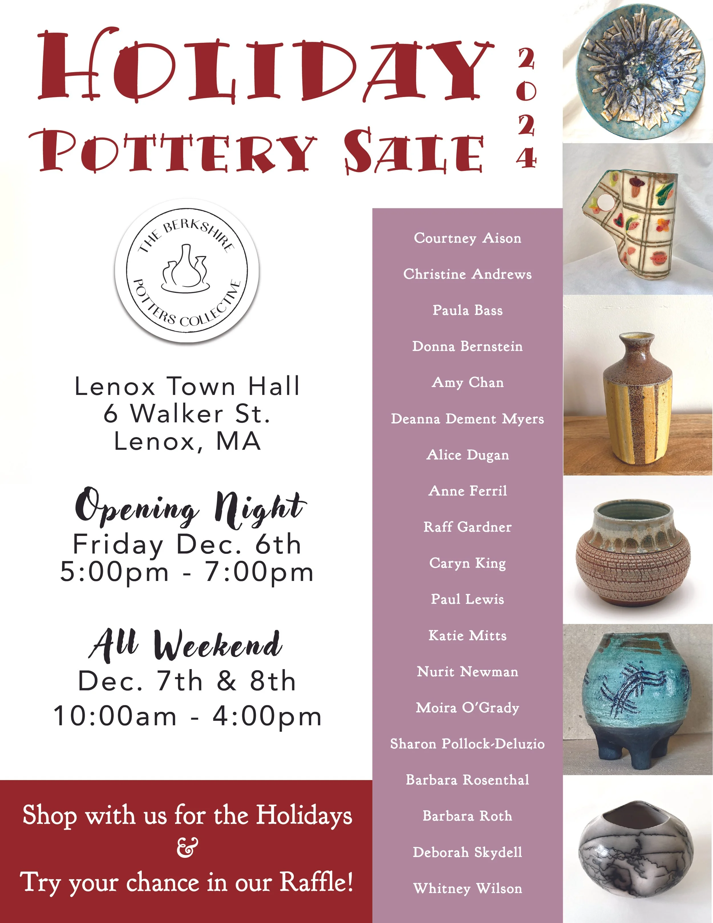 Berkshire Potters collective holiday sale
