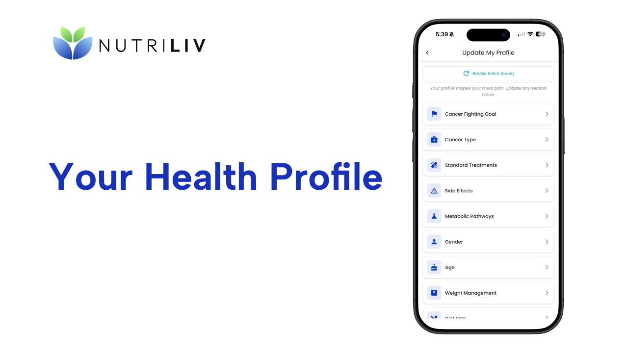 How to Update Your Health and Diet Profile in NutriLiv
