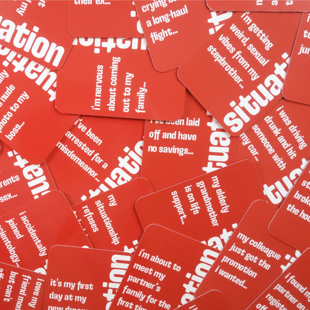 bad advice situation cards funny game