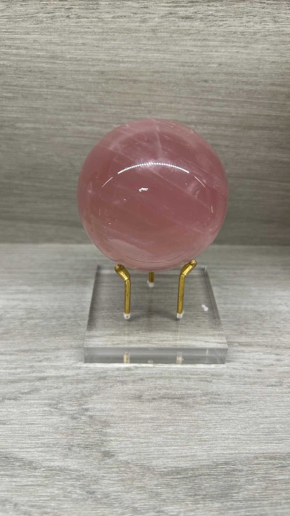 Rose Quartz Sphere with star flash