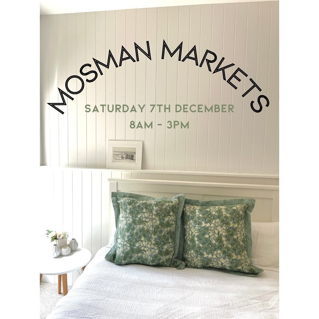 Come and visit us at Mosman Markets this Saturday between 8am and 3pm. Lots of variety of gifts available for Christmas. Great coffee and snacks available in the market area and just a small drive to Sydney Harbour or Balmoral.
