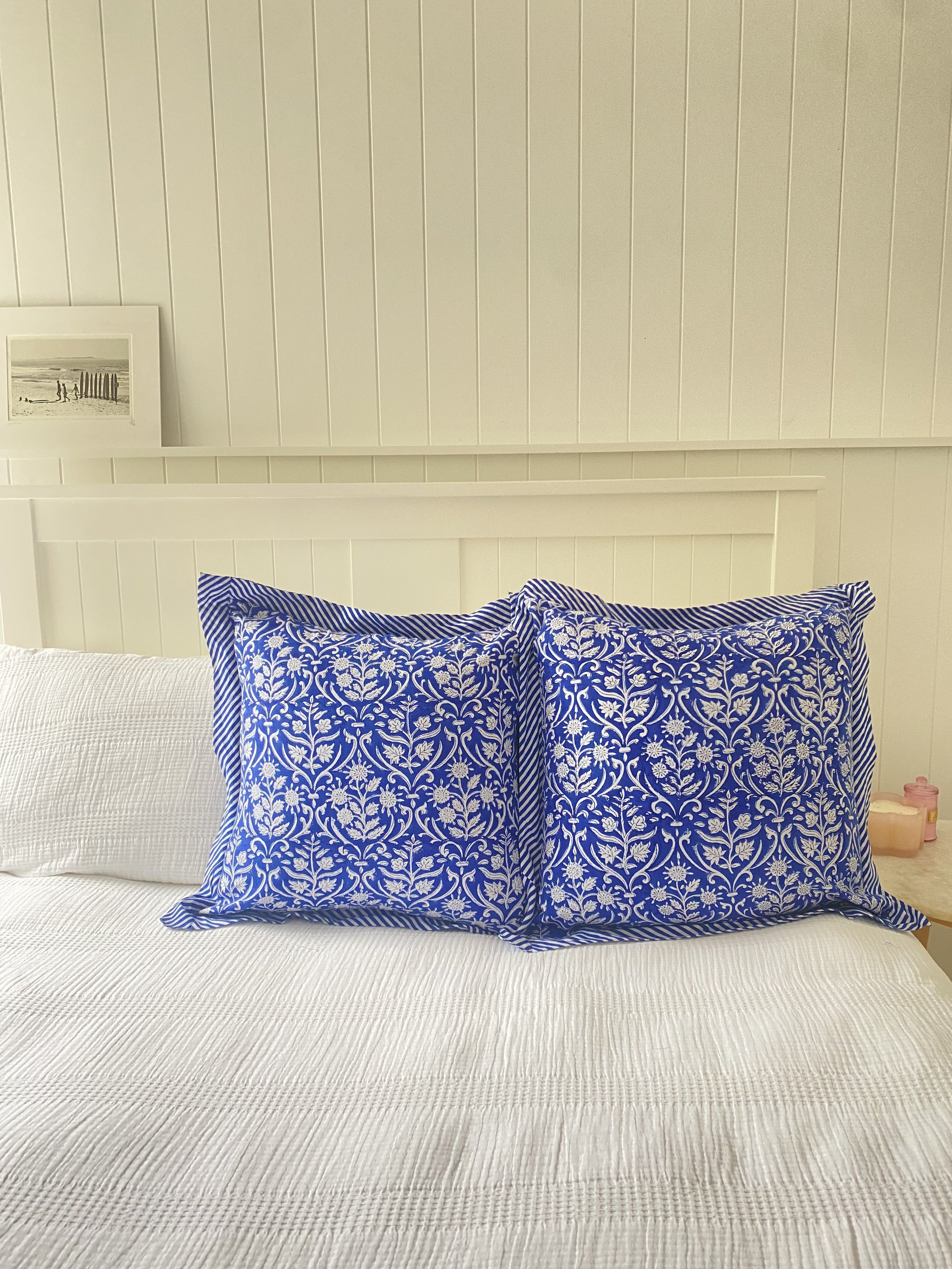 Dark Bright Blue Hamptons 52cm