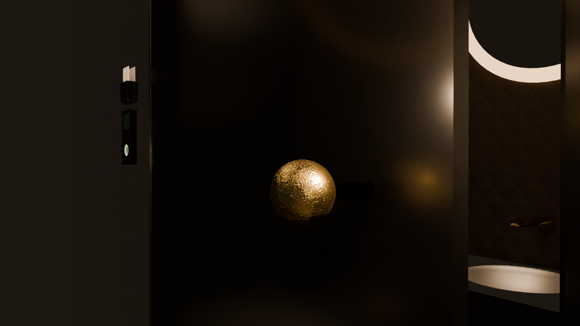 Using original NASA data of the lunar surface, we developed the idea of turning the moon into a tactile and spatial experience. The moon became a miniature object that could be touched, used as a bathroom door handle, and staged with light and shadow