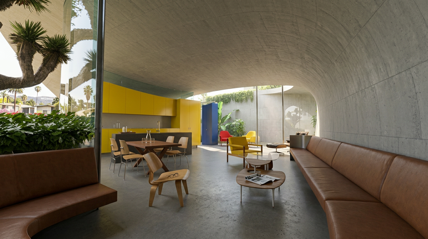 Concrete saddle shell for a small home