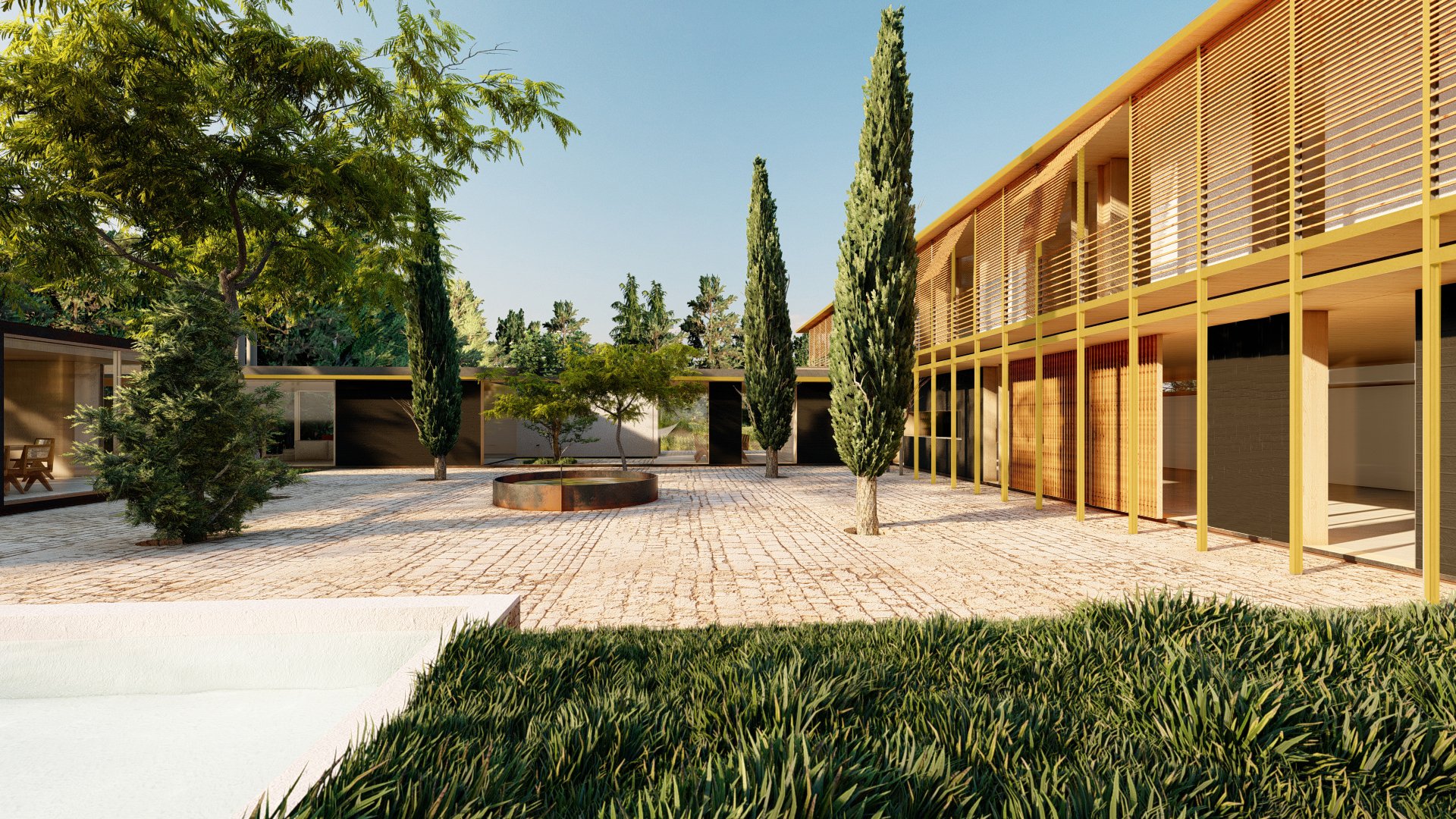 Villa Elsilla.
Location: Madrid, Spain.
Year: 2024.
Role: Assistant Architect to my father.
Rendering: Pilar Cano-Lasso.