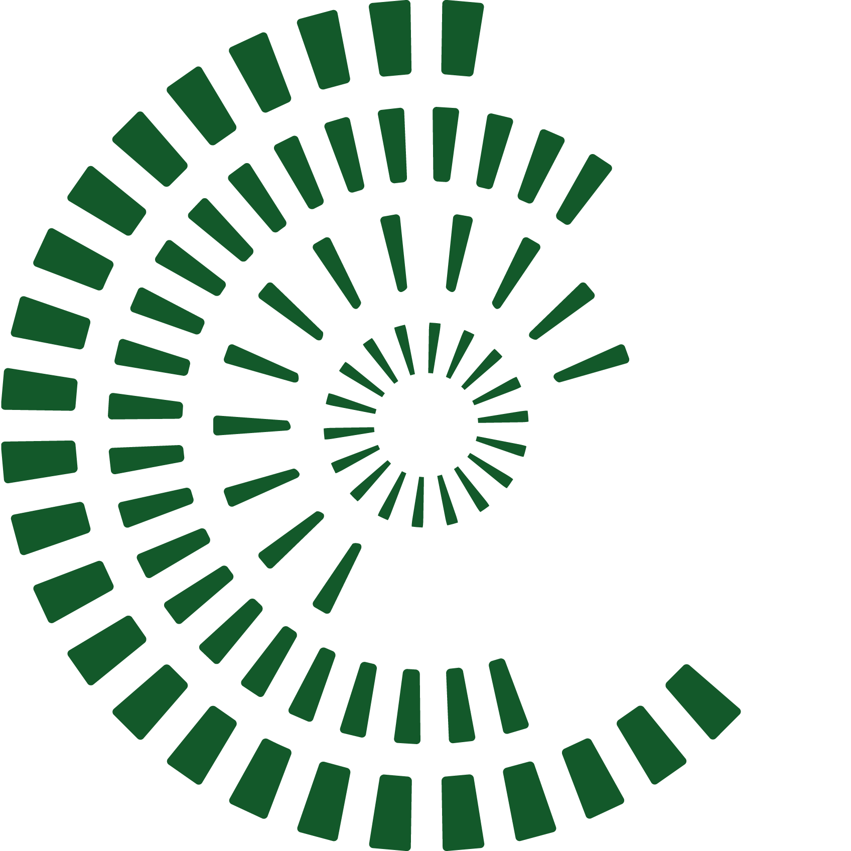 Abstraktes grünes Spiralmotiv auf schwarzem Hintergrund.