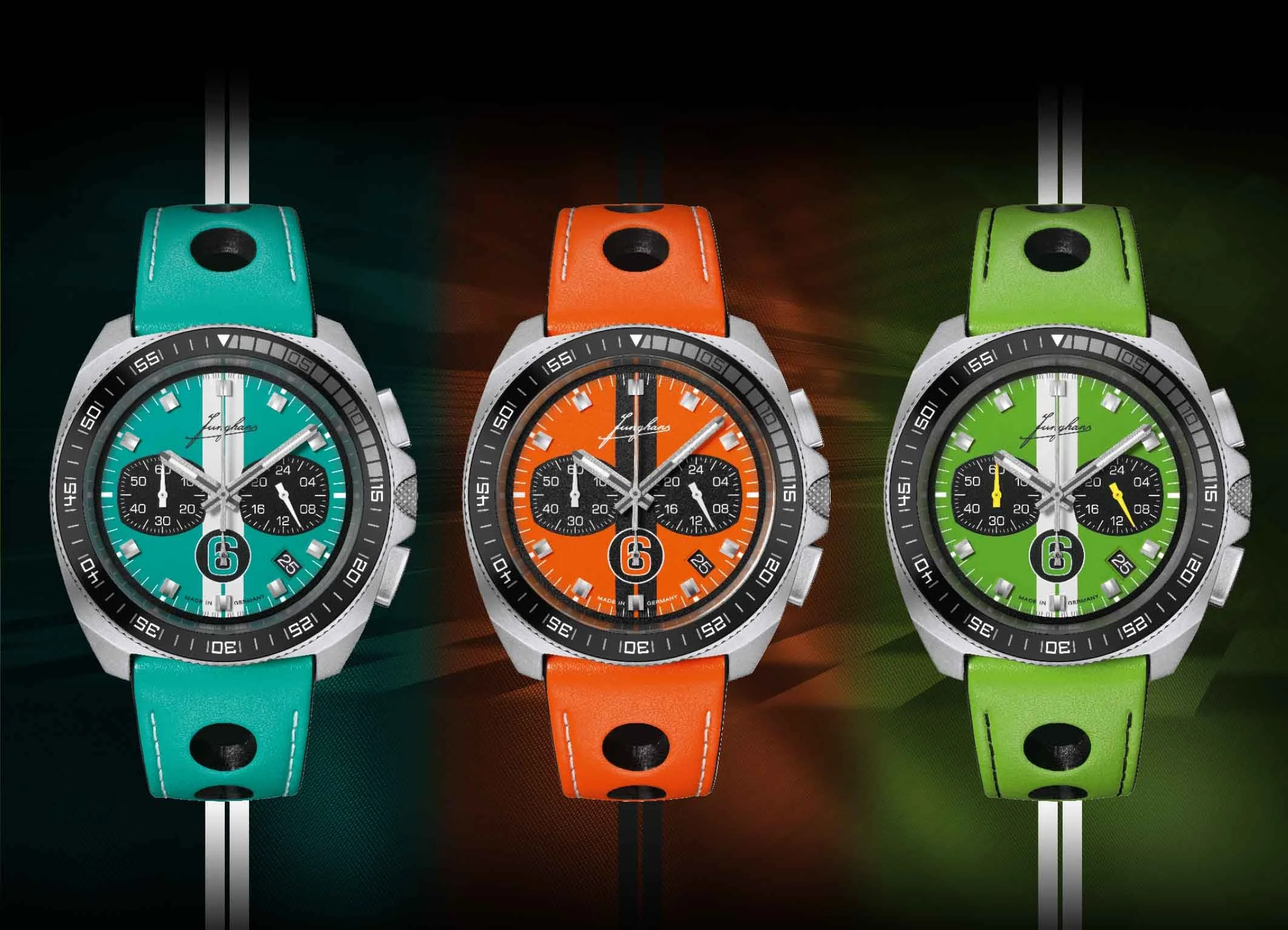 WITH JUNGHANS’ COLOURFUL NEW LIMITED EDITION 1972 CHRONOSCOPESPORTS EDITION 2026, IT’S EASY TO FORGET THE WINTER DOLDRUMS