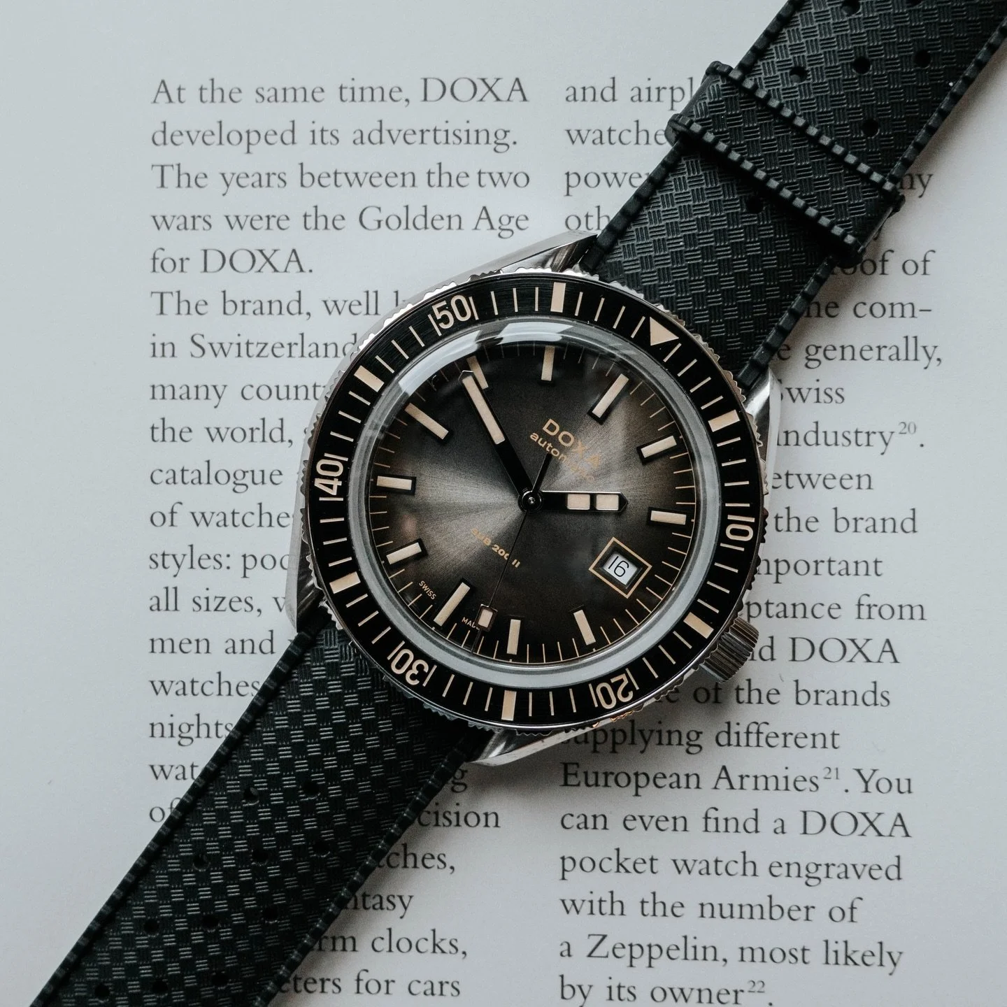 Introducing the newly released @doxawatchesofficial SUB 200 II, which features new mesh or Dive Flex strap options, a sophisticated shape, and fum&eacute; dials for enhanced depth.

#doxa #doxawatches #yourcalltoadventure #doxablog #indoxacated