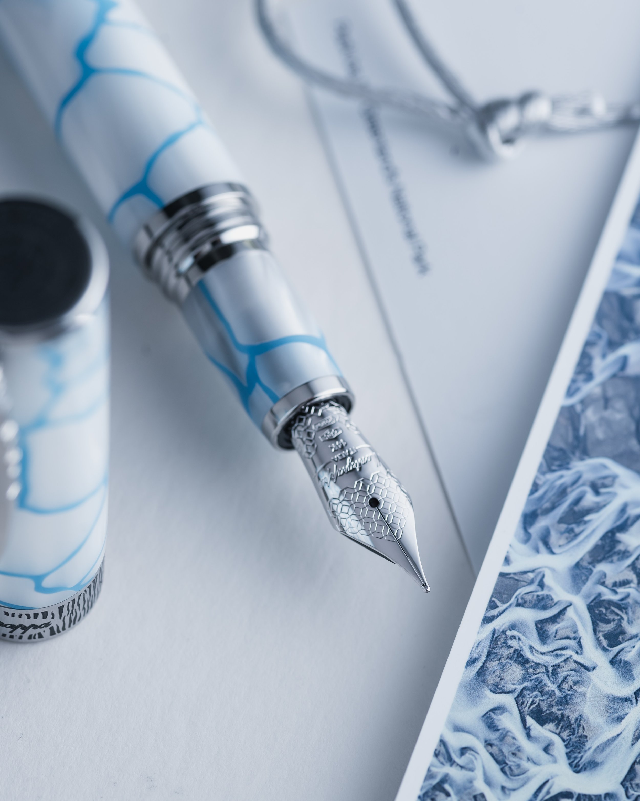 The fourth collaboration with @montegrappaitalia and Project WILD captures the quiet beauty of the Arctic in a limited collection of writing instruments. The WILD Arctic Ice edition features fountain pens and rollerballs, limited to 170 pieces each, 