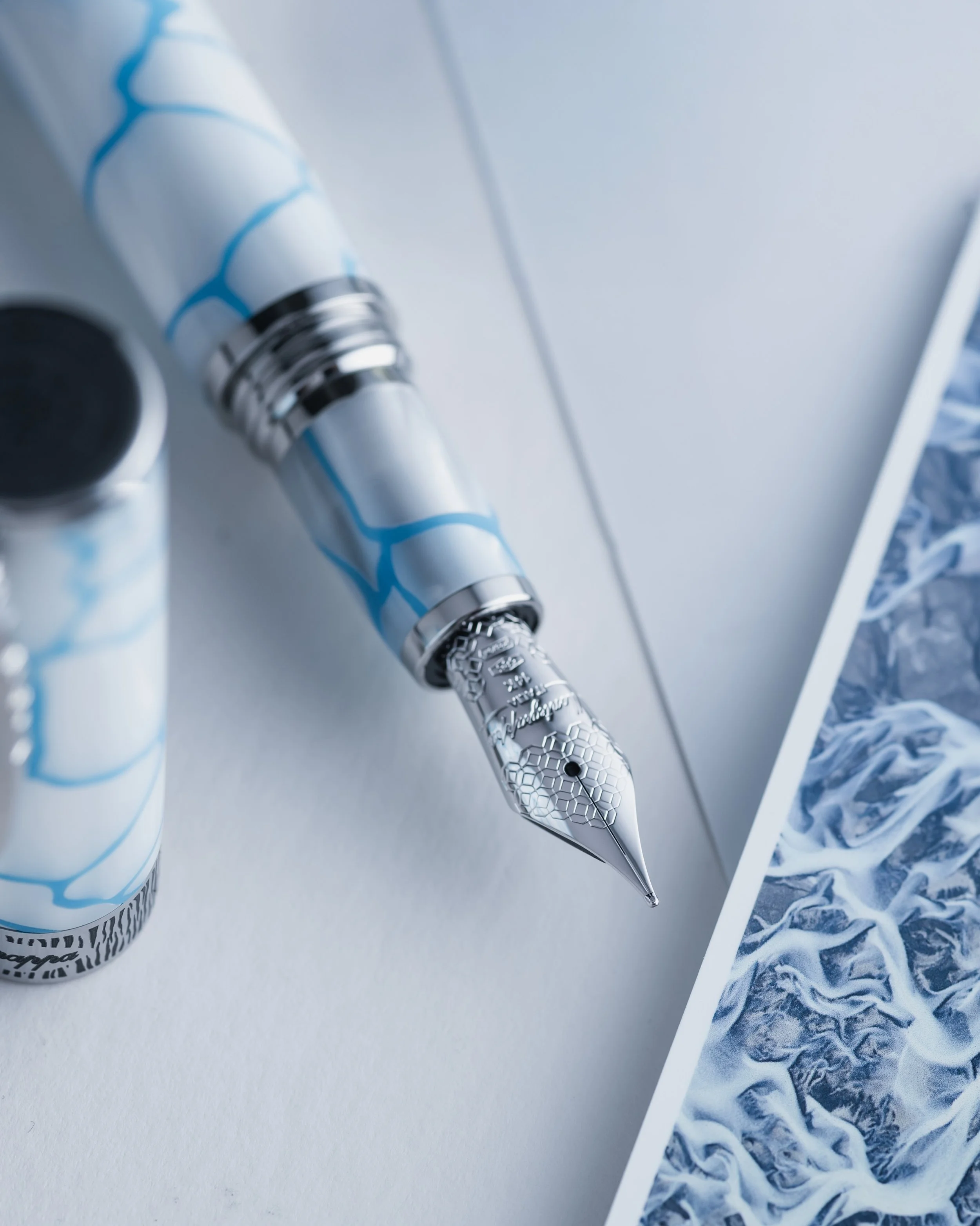 The fourth collaboration with @montegrappaitalia and Project WILD captures the quiet beauty of the Arctic in a limited collection of writing instruments. The WILD Arctic Ice edition features fountain pens and rollerballs, limited to 170 pieces each, 
