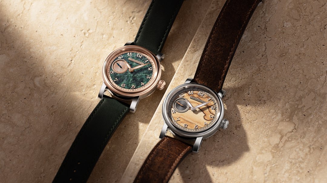 CHRONOSWISS INTRODUCE SMALL SECOND STONE DIAL DUO IN JASPER AND SERPENTINE