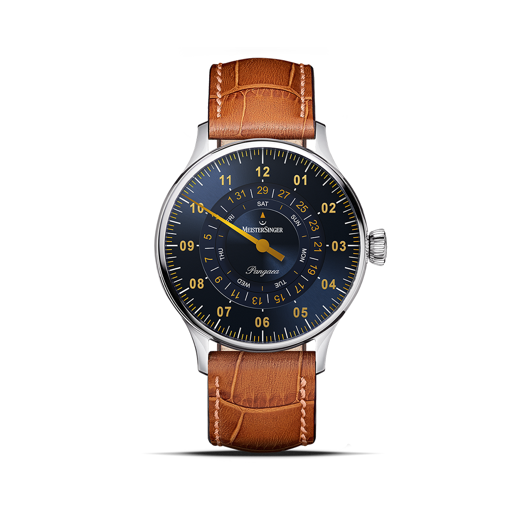 MeisterSinger Pangaea Day Date - Steel blue with gold