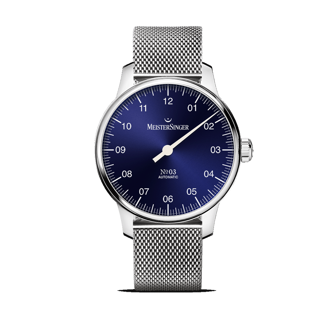 MeisterSinger №03 38mm - Sunburst Blue