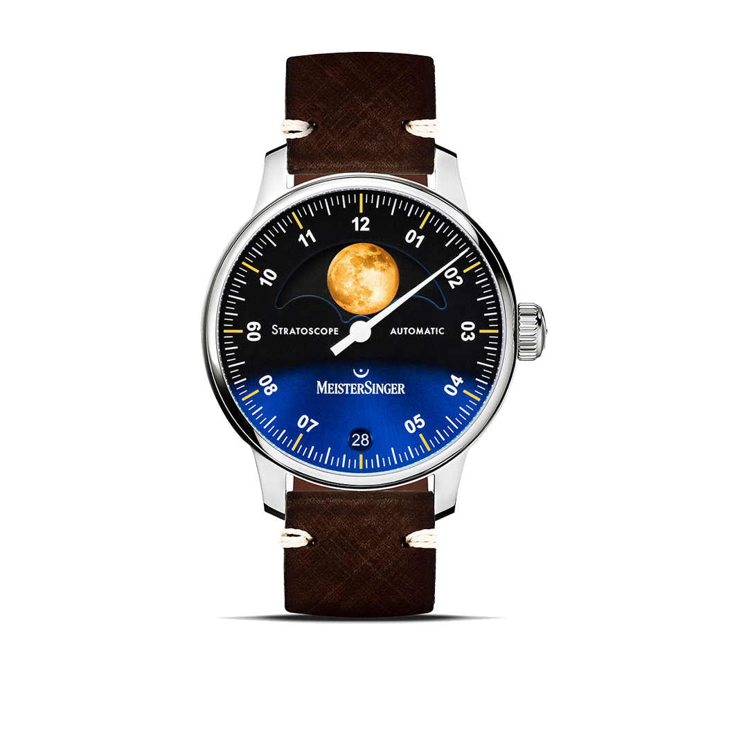 MeisterSinger Stratoscope – Gold Sunburst Blue with Gold