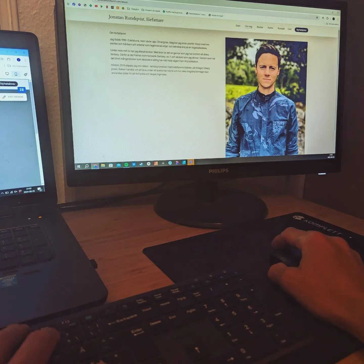 Det h&auml;r med hemsida? Hur ska egentligen en f&ouml;rfattarhemsida se ut?

F&ouml;rra veckan kn&aring;pade jag ihop ett f&ouml;rs&ouml;k till en hemsida. Jag gjorde den sj&auml;lv, b&aring;de f&ouml;r att jag tycker det &auml;r ganska kul och f&ou