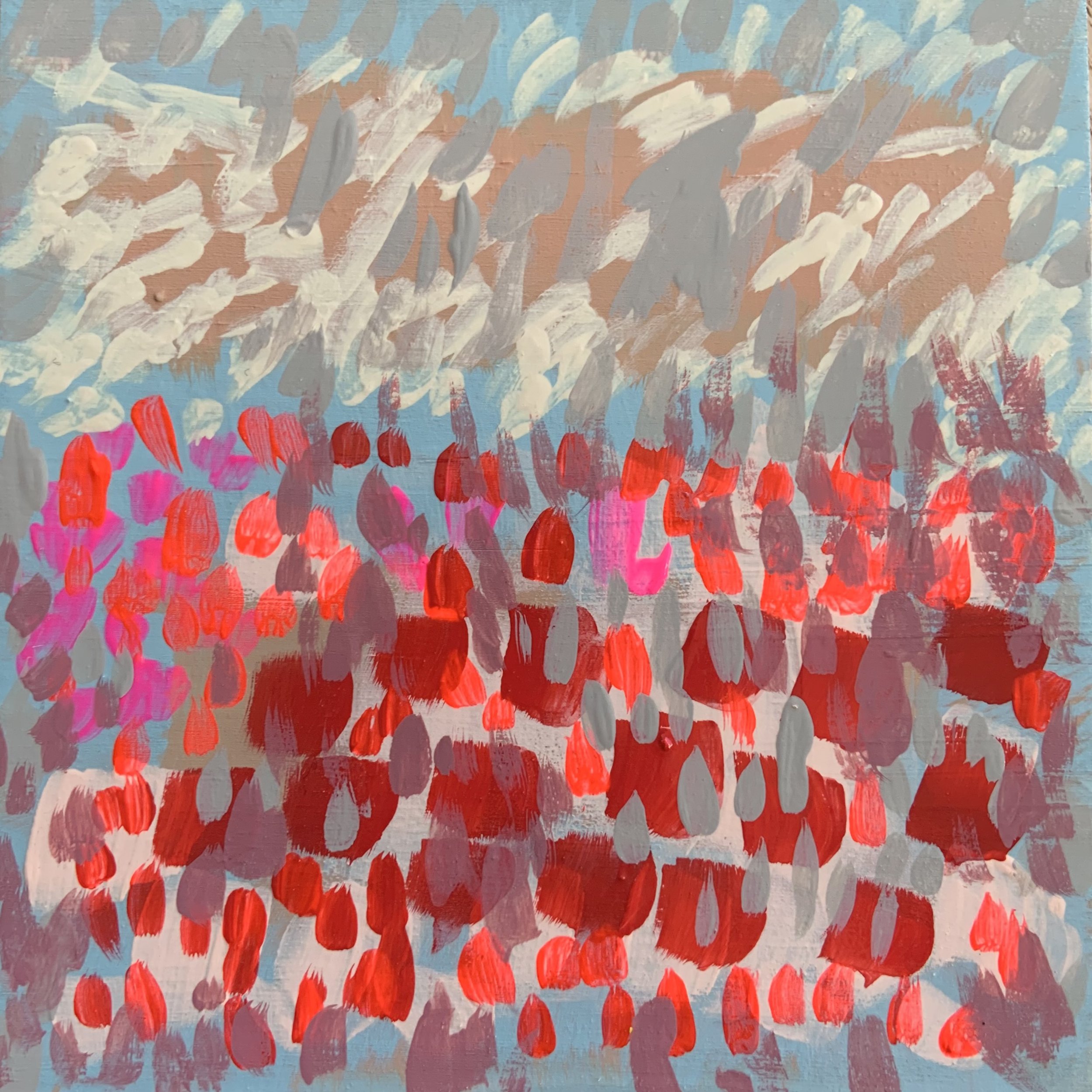Wild Day Poppies - 25cm mounted print in 40cm mount