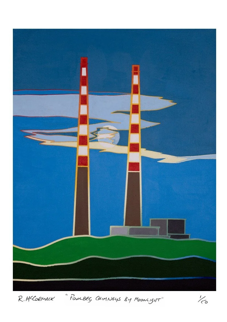 Ringsend Chimneys by Moonlight