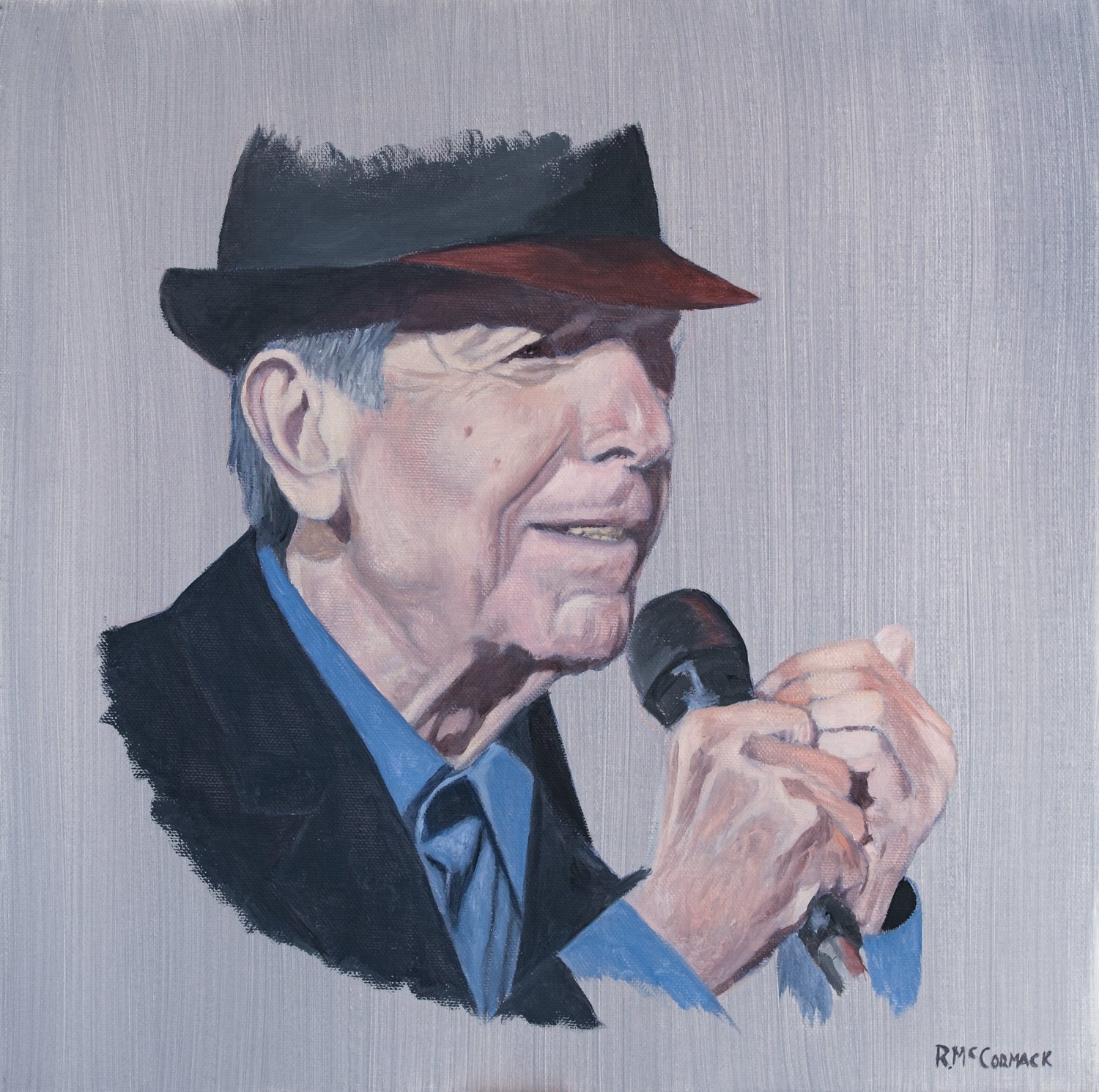 Leonard Cohen Portrait - Oil Painting