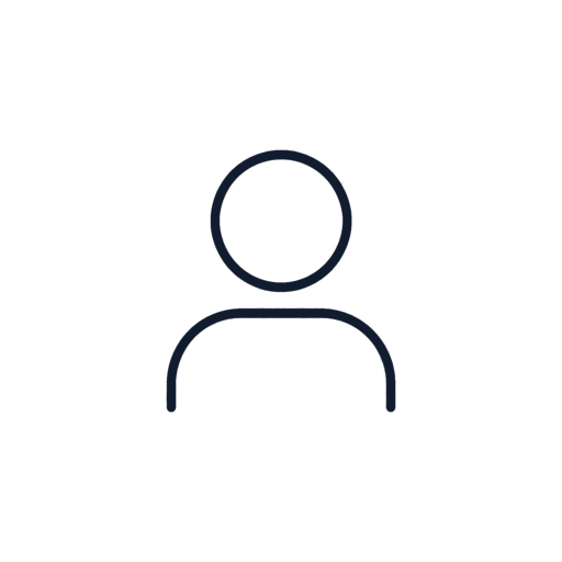 Simple black outline of a person icon on a white background.
