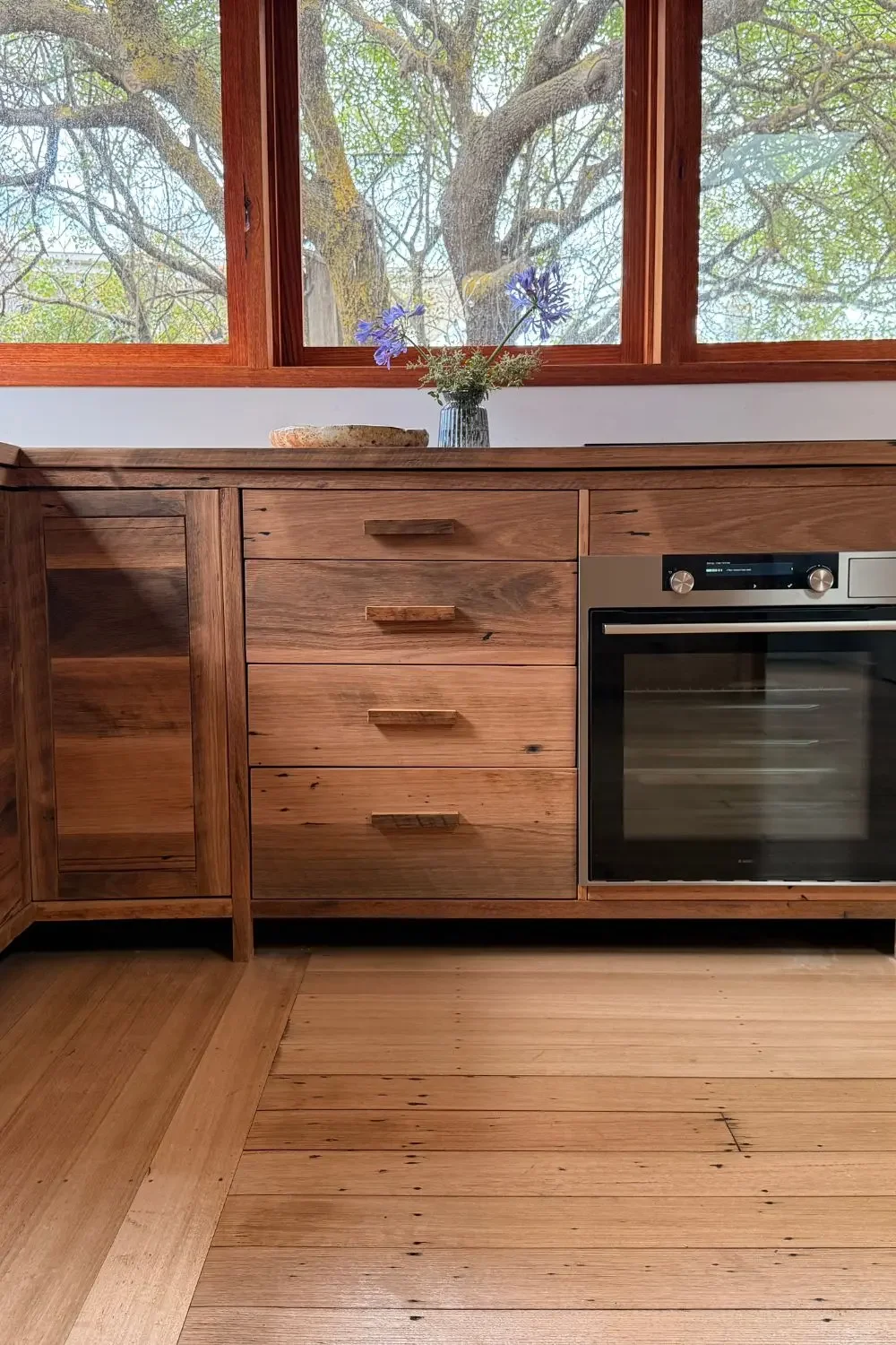 Australian Blackwood custom kitchen cabinetry