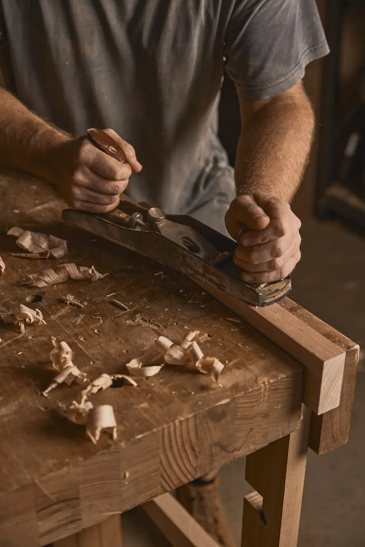 Anthony Christie in his Georgie Wood workshop at Ashmore Arts, on the Surf Coast in Victoria