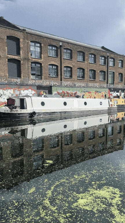 Warehouse District Beside the River Lea Navigation in Hackney Wick
