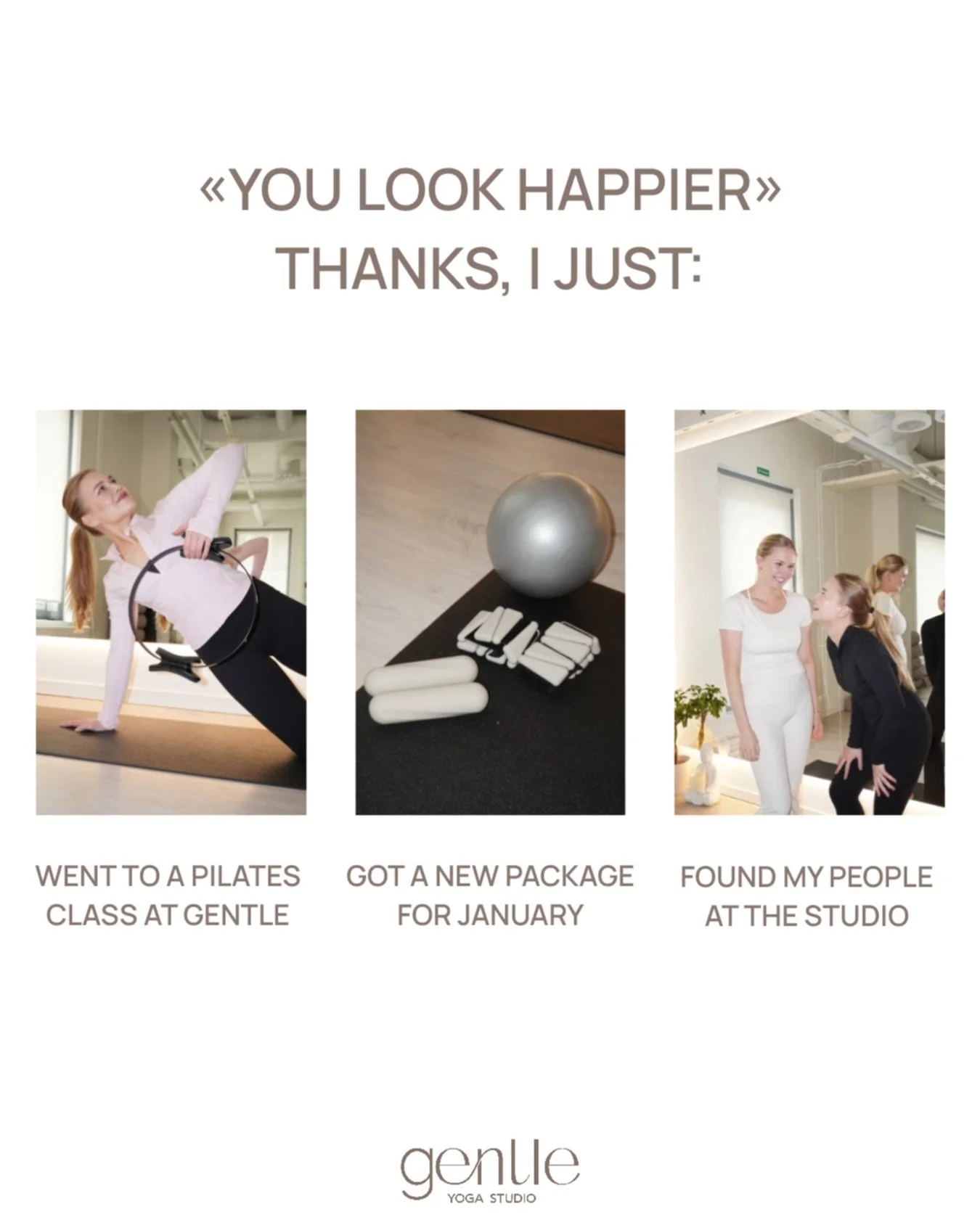 How little it takes to feel happier 🤍
Sometimes, all you need is to come to a practice at Gentle.

At Gentle, we&rsquo;re not chasing results. We&rsquo;re building a habit of taking care of yourself.
Start with the first step &mdash; book your first