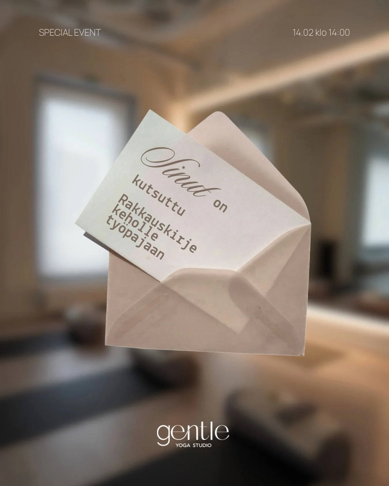 Anna lahja itsellesi viett&auml;m&auml;ll&auml; lempe&auml; yst&auml;v&auml;np&auml;iv&auml; osoittaen rakkautta kehollesi Gentlen Rakkauskirje keholle workshopissa 💌

Aloitamme ty&ouml;pajan maadoittumalla kehoon Ellin l&auml;mpim&auml;ll&auml; ja 