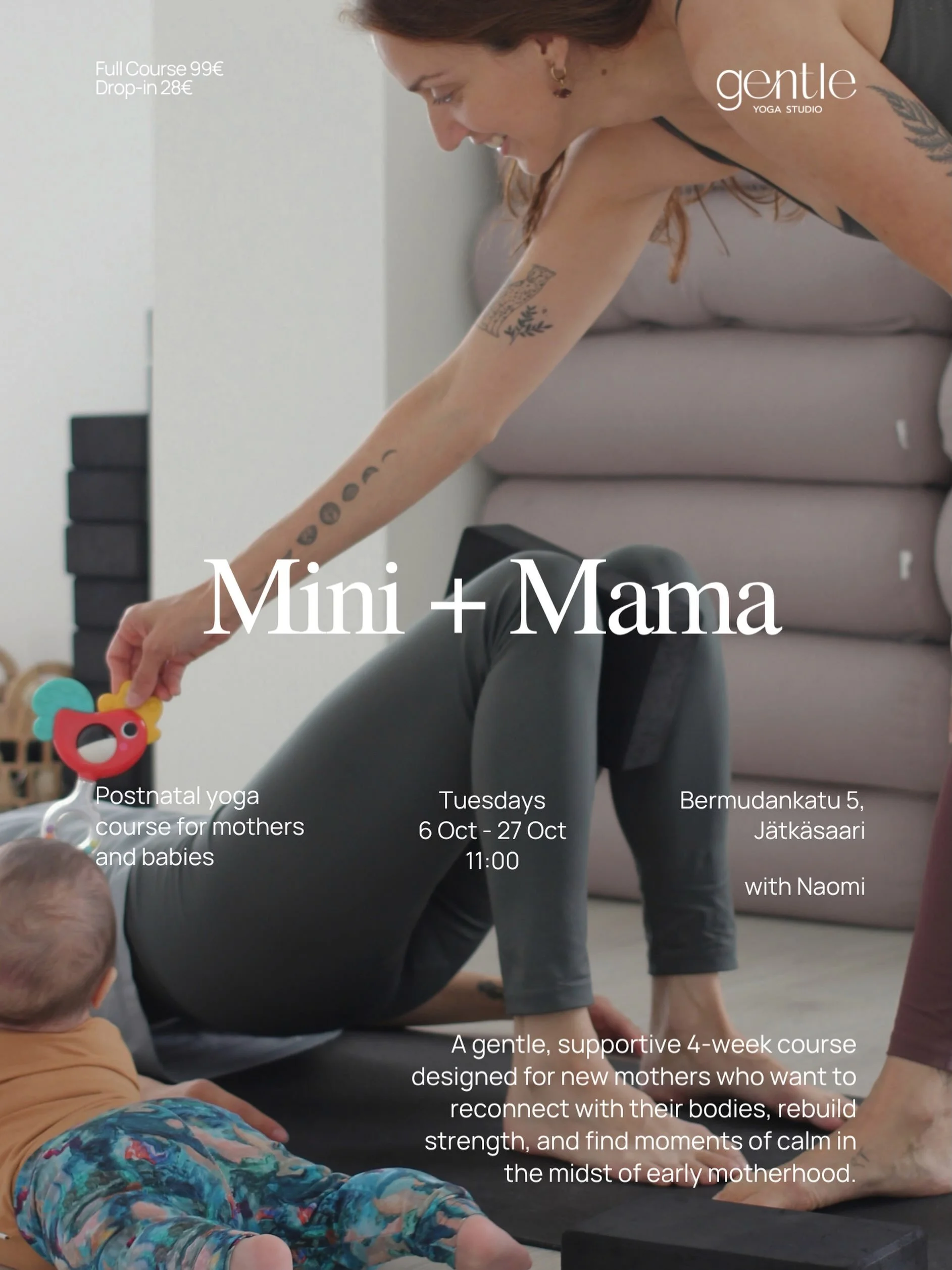 Another round of yoga for mothers and babies with @naomimeyro 🤍

Whether you've joined our previous course or are curious to get started, you're very welcome.

Mini + Mama is a gentle, supportive 4-week postnatal yoga course designed for new mothers