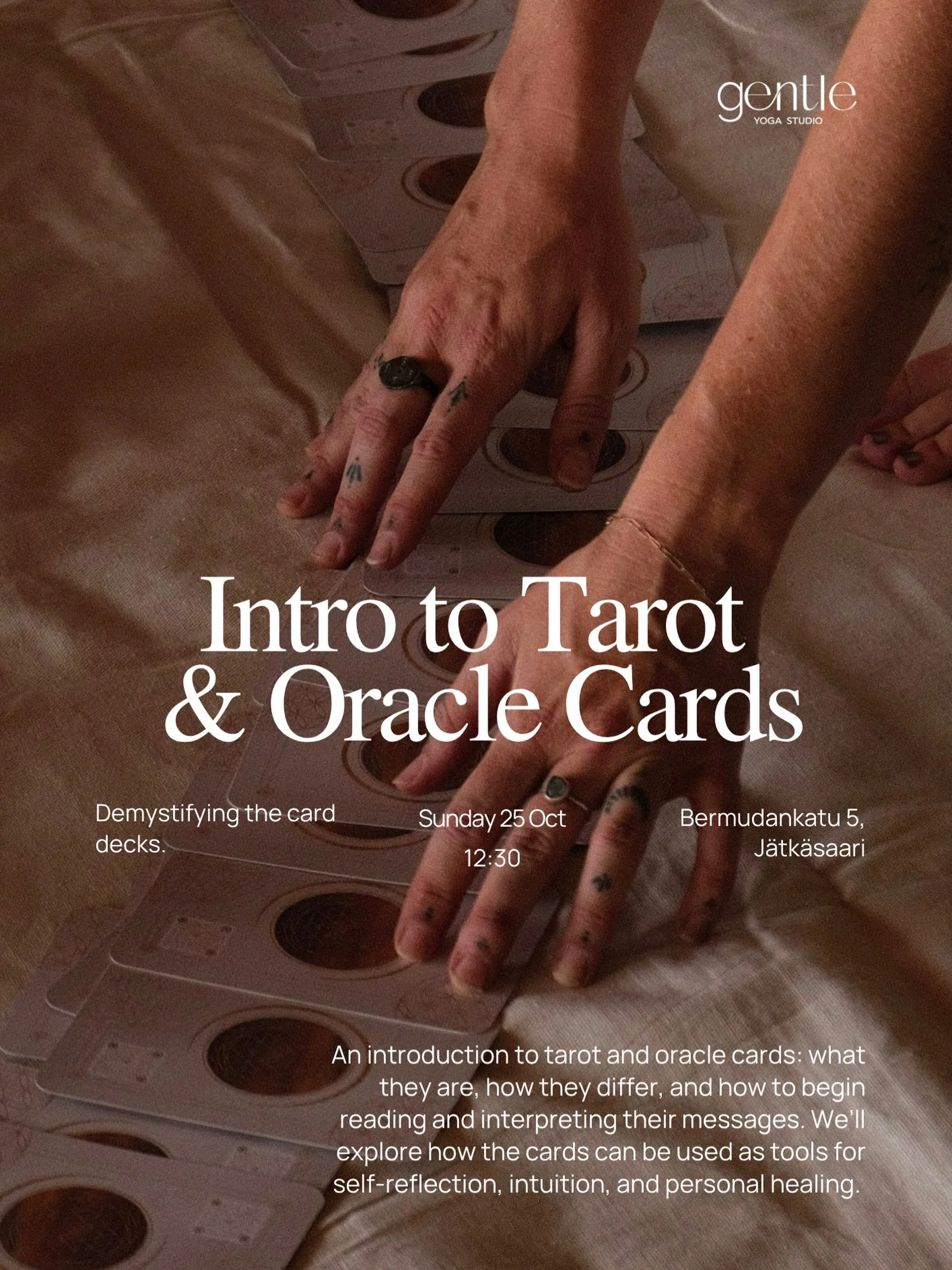 Ever been curious about tarot or oracle cards, but not quite sure where to start? In this relaxed workshop, we&rsquo;ll explore what the cards are, how they work, and how to begin reading them for yourself.

There&rsquo;s no need to know anything bef